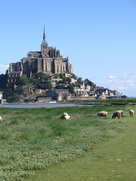 Image:Mont St Michel with sheep.jpg