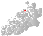 Mapa do condado de Møre og Romsdal com Frei em destaque.