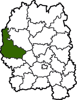 Raion location in Zhytomyr Oblast