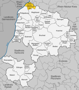 Kaart van Oberhausen-Rheinhausen