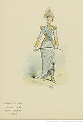 Costume di Anna Judic nel ruolo di Madame l'Archiduc