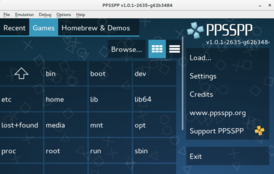 Скриншот программы PPSSPP