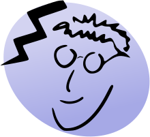 A stylized image of Harry and the two most instantly recognizable features of his appearance: his lightning bolt scar and circular glasses P Harry Potter-icon.svg