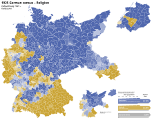 Religion in the 1925 census Religion in Germany by district, 1925.svg