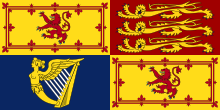 The version of the Royal Standard used in Scotland Royal Standard of the United Kingdom (in Scotland).svg