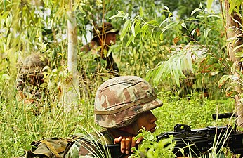 Thailändska och amerikanska trupper i den gemensam övningen "Cobra Gold" 2006 i Lopburi.