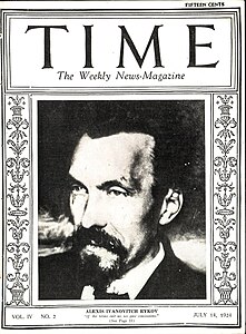 1ma pagino di "Time" (1924).