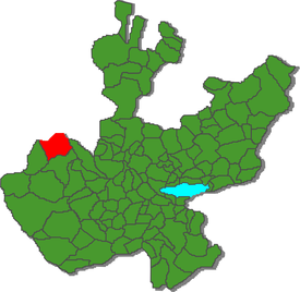 Localização de San Sebastián del Oeste no estado de Jalisco.