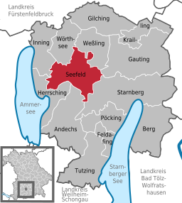 Läget för Seefeldi Landkreis Starnberg