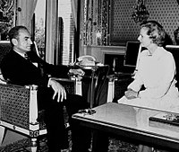 photograph of Thatcher and Mohammad Reza