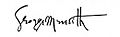 George Meredith aláírása