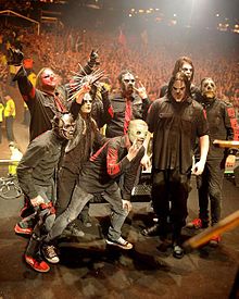 Several members of Slipknot onstage