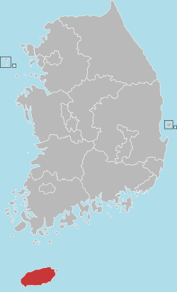濟州特別自治道位置圖