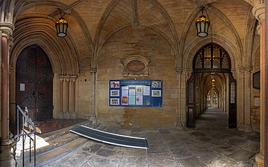 Church entrance and cloister