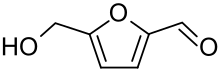 Strukturformel von Hydroxymethylfurfural