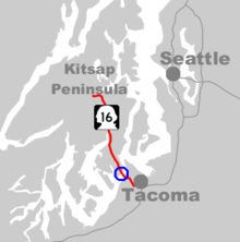 Map showing location of the bridge Tacoma Narrows Bridge Location.png