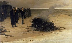 The Cremation of Percy Bysshe Shelley, by Loui...
