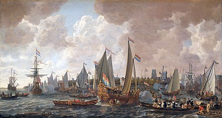 «Прибытие короля Англии Карла II в Роттердам 24 мая 1660 года» (1665)
