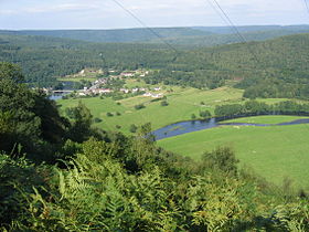 Vue de Tournavaux et de la Semoy à partir du lieu dit Le Liry (altitude:316&#160;m)