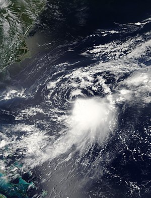 This image of Tropical Storm Franklin was acqu...