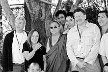 Goodenough in Dharamsala, India with Richard Gere, Eric Lander and a Buddhist Bhikkhu UrsulaGere.jpg