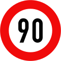 127: Tốc độ tối đa cho phép (90 km/h)