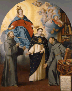 The Virgin with Friar Lauterio, Saint Francis of Assisi and Saint Thomas Aquinas, omstreeks 1638-1640, olie op doek, 216 x 170 cm, Cambridge, Fitzwilliam Museum.