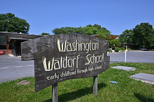 Washington Waldorf School sign, Bethesda, MD