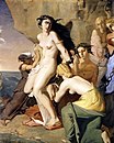 『ネレイスに岩に鎖で縛られるアンドロメダ』1840年 ルーヴル美術館所蔵