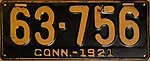 Номерной знак Коннектикута 1921 года.JPG