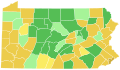 Results for the 2016 Pennsylvania Democratic presidential primary by county.