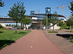 Nijmegen-Noord, Radweg am Bahnhof Nijmegen Lent