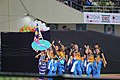 Athletes from Malaysia bearing the national flag during the opening ceremony.