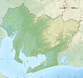 Map showing the location of Chiiwa-kyō Gorge