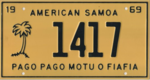 Номерной знак Американского Самоа 1969 года 1417.png