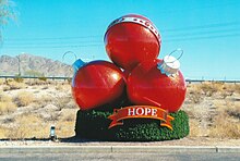 Traditional giant Christmas decoration in Anthem Anthem-Giant Christmas Tree Balls.jpg