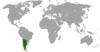 Location map for Argentina and Bangladesh.