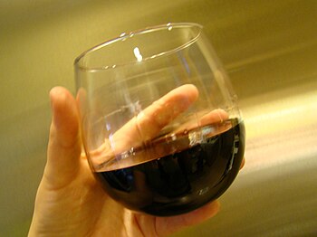 Glass of Malbec wine from Argentine