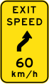 (W1-9-4) Exit advisory speed with reverse curve, first to right