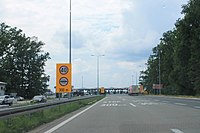 L’autoroute A3 près du poste-frontière Batrovci (SRB / HR).