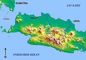 Lageskizze von Lembang in Westjava. Lembang mit weiterer Umgebung siehe Lembang-Bandung, Lembang mit näherer Umgebung siehe Lembang-Tangkuban Perahu.