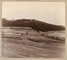 Вид на гору Благодать с окраины Кушвы (1910 г.)