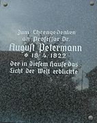 Placa comemorativa em Bleicherode.