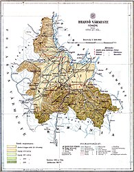 Comitato di Brassó – Mappa