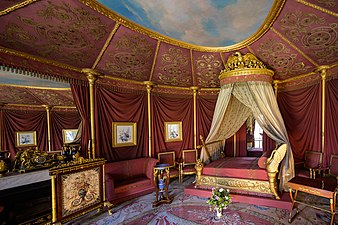 Empress Joséphine's Bedroom in Château de Malmaison, Rueil-Malmaison, France, by Charles Percier and Pierre-François-Léonard Fontaine, 1800-1802[73]