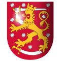 Suomella on myös oma vaakuna, jossa leijona seisoo miekan päällä.