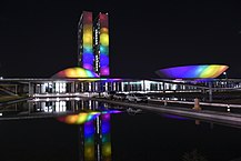 National Congress of Brazil illuminated with rainbow colors in 2022 IDAHOTIB Congresso Iluminado - Dia Internacional de Combate a LGBTIfobia.jpg