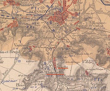 La carte des régions dévastées établie à l'issue de la guerre montre que c'est essentiellement le hameau de Vignolles qui a été détruit.