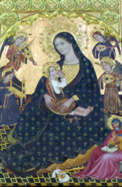 Retable majeur. Vierge à l'enfant avec anges musiciens