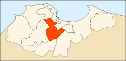 Map of Algiers Province highlighting Bir Mourad Raïs District